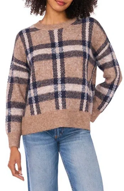 Vince Camuto Plaid Jacquard Sweater In Multi
