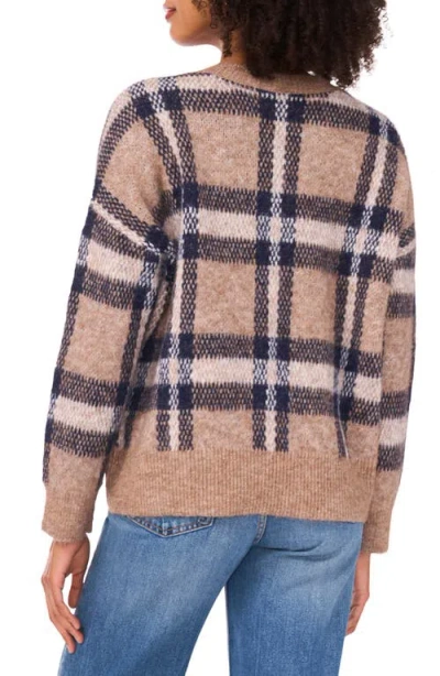 Vince Camuto Plaid Jacquard Sweater In Multi