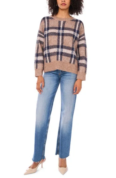 Vince Camuto Plaid Jacquard Sweater In Multi