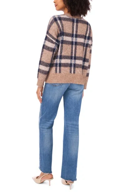 Vince Camuto Plaid Jacquard Sweater In Multi