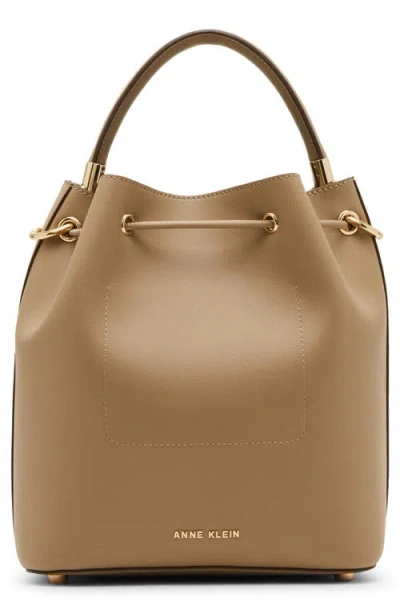 Anne Klein Medium Bucket Bag With Pouch In Brown