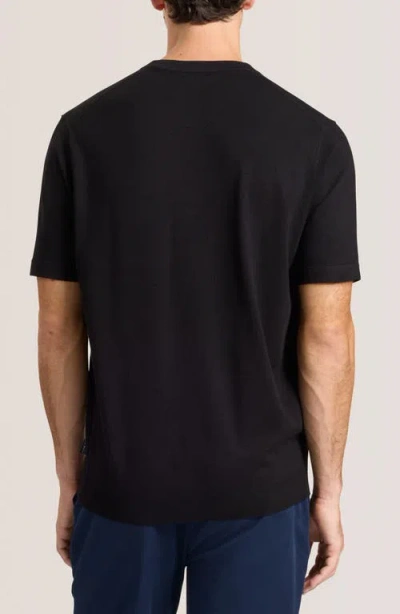 Ted Baker Blue Multi Modern Crewneck T-shirt In Black