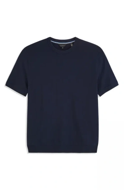 Ted Baker Modern Crewneck Sweater In Blue