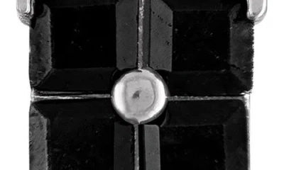 Fzn 10k Gold Square Stud Earrings In White