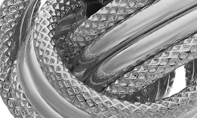 Fzn 14k Gold Knot Stud Earrings In Silver