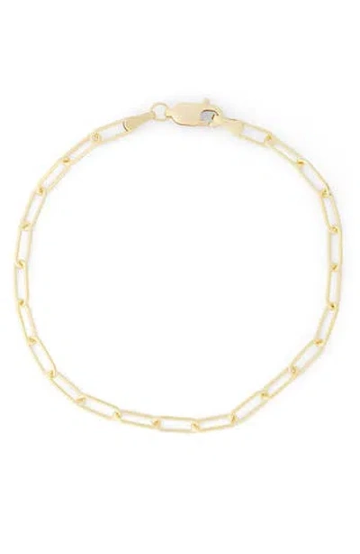 Fzn Paper Clip Link Bracelet In Yellow