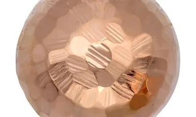 Fzn 14k Gold Hammered Dome Earrings In Pink