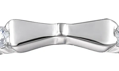 Fzn Kids' Cubic Zirconia Pavé Bow Ring In Silver