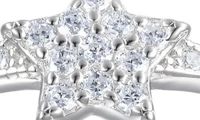 Fzn Kids' Cubic Zirconia Pavé Star Ring In Silver