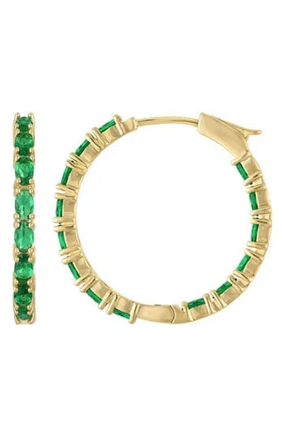 Fzn Cubic Zirconia Hoop Earrings In Gold