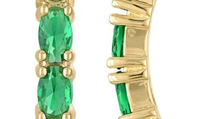 Fzn Cubic Zirconia Hoop Earrings In Gold