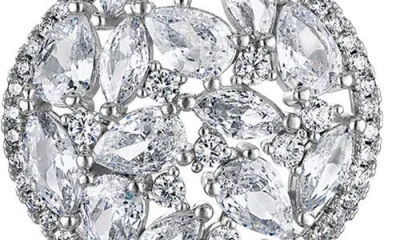 Fzn Cubic Zirconia Drop Earrings In Silver