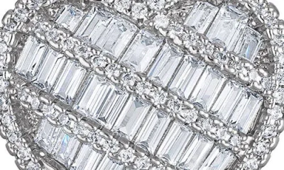 Fzn Cubic Zirconia Heart Pendant Necklace In Silver