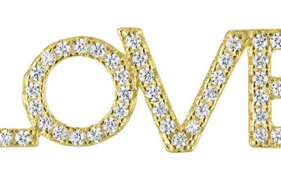 Fzn Cubic Zirconia Love Pendant Necklace In Gold