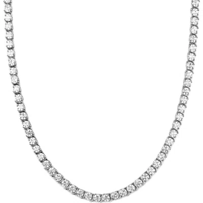 Fzn Cubic Zirconia Necklace In Silver