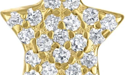 Fzn Kids' Cubic Zirconia Star Huggie Hoop Earrings In Gold