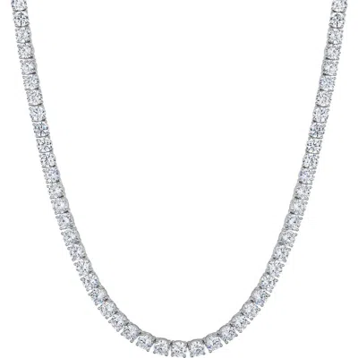 Fzn Cubic Zirconia Necklace In Silver