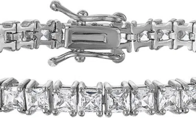 Fzn Cubic Zirconia Bracelet In Silver