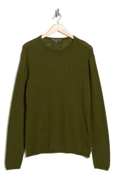 John Varvatos Eli Slub Cotton Sweater In Green