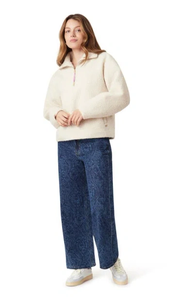 Scotch & Soda Quarter Zip Pullover In White