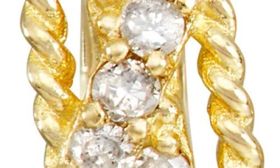 Fzn 10k Gold Diamond Multi Hoop Earrings In Gold