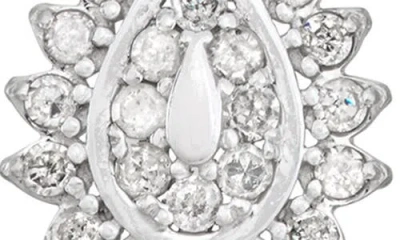 Fzn 10k Gold Pavé Diamond Drop Earrings In White