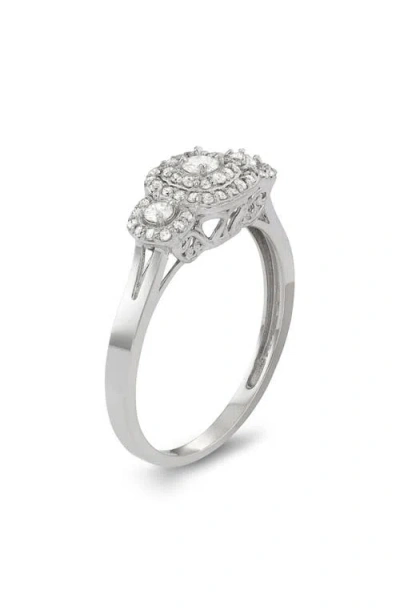 Fzn 10k White Gold Diamond Ring In White