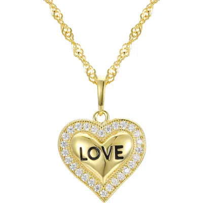 Fzn Kids' Love Heart Pendant Necklace In Gold