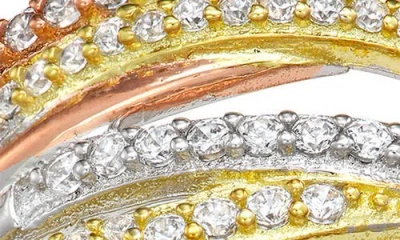 Fzn Tri-tone Cubic Zirconia Multiband Ring