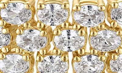 Fzn Oval Cubic Zirconia Stacked Tennis Bracelet In Gold