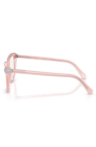 Swarovski 52mm Cat Eye Optical Glasses In Pink