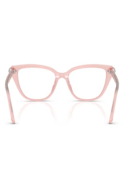 Swarovski 52mm Cat Eye Optical Glasses In Pink