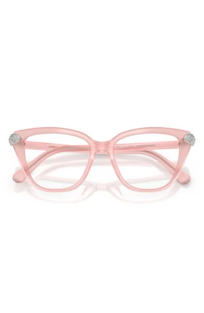 Swarovski 52mm Cat Eye Optical Glasses In Pink