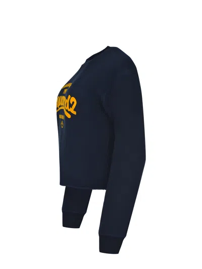 Dsquared2 Long Sleeve Sweatshirt In Blue