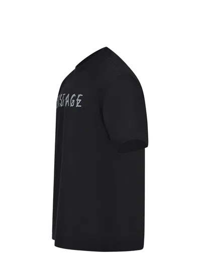 44 Label Group Men Cotton T-shirt With Logo In Black