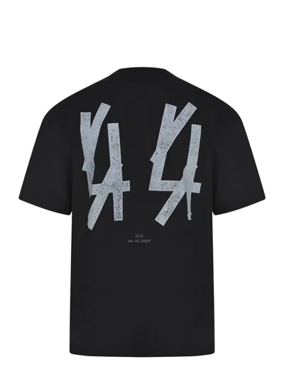 44 Label Group Men Cotton T-shirt With Logo In Black