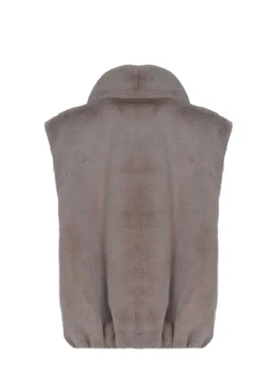 Pinko 'deyn' Fur-effect Vest In Multi