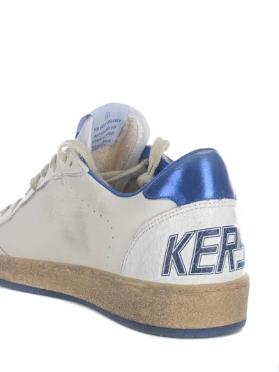 Golden Goose Vintage Low-top Sneakers With Laminated Leather Details In White