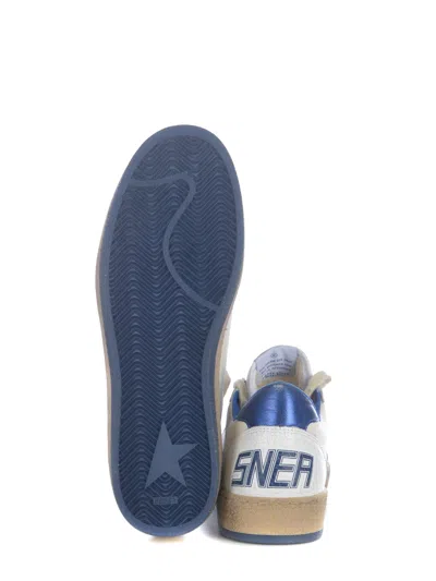 Golden Goose Vintage Low-top Sneakers With Laminated Leather Details In White