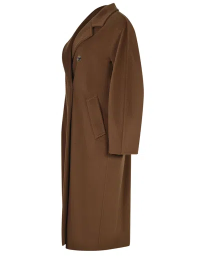 Max Mara "madame" Coat In Brown