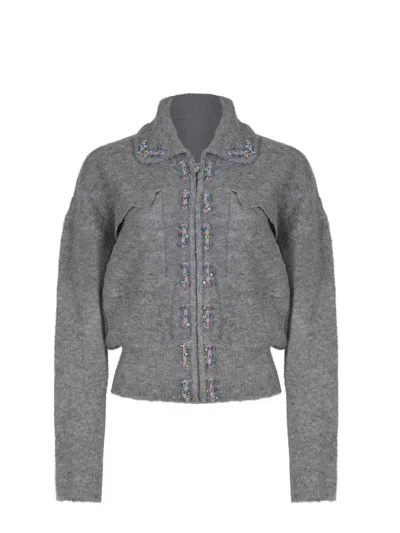 Pinko "dark Lady" Jacket In Gray