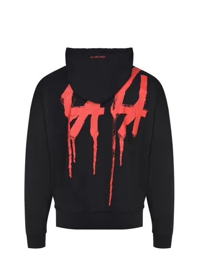 44 Label Group Black Drip Hoodie Sweatshirt In Blue