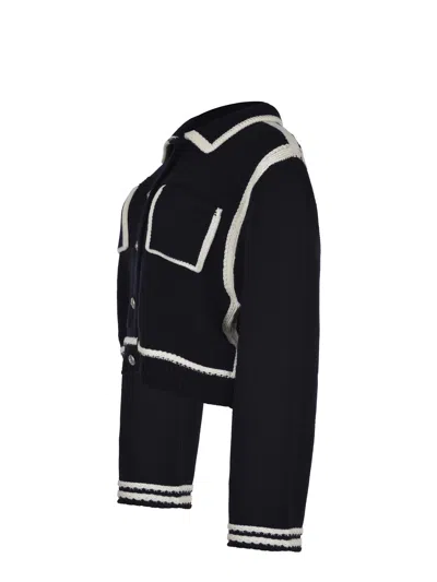 Pinko Sulcis Wool Cardigan In Black