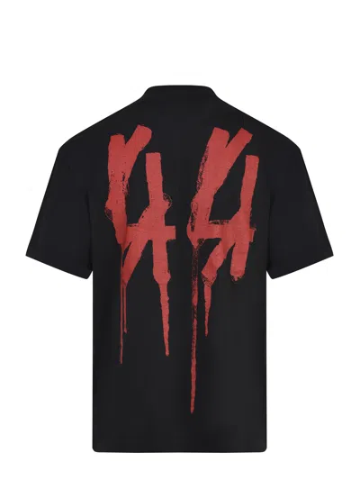 44 Label Group Man T-shirt Charcoal Size Xxl Cotton In Black