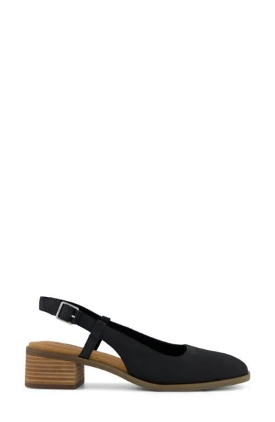 Toms Women's Womens Jaclyn Slingback Heel Nubuck Leather In Black