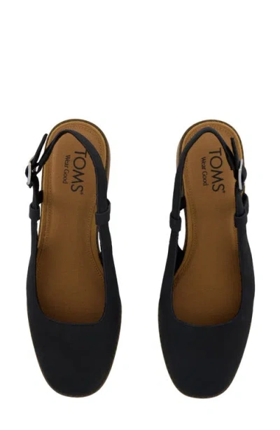 Toms Women's Womens Jaclyn Slingback Heel Nubuck Leather In Black
