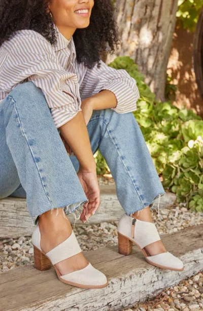 Toms Women's Milan Closed Toe Heel Sandals In White