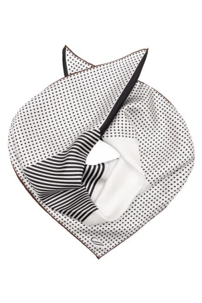 Elizabetta Santino - Hand Rolled Silk Neckerchief For Men In Black