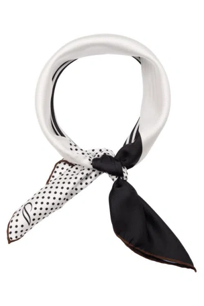 Elizabetta Santino - Hand Rolled Silk Neckerchief For Men In Black