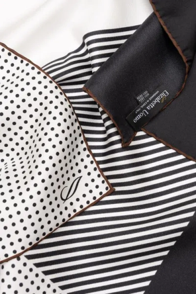 Elizabetta Santino - Hand Rolled Silk Neckerchief For Men In Black